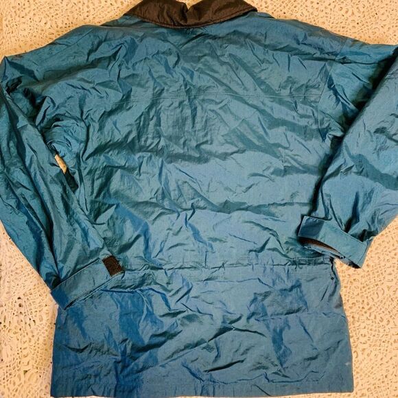 Marmot (L) VTG Zip Up Windbreaker - Hip Good Quality Turquoise Blue Longsleeve - Picture 2 of 12